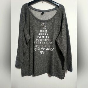 New Holiday Bright Star Glittery Top / Size 2X